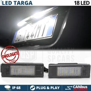 Placchette Luci Targa LED per PEUGEOT 806 Luce Bianca Potente 6500K | Canbus Plug & Play