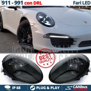 LED Laser HEADLIGHTS For Porsche 911 991 with DRL (2011-18) APPROVED | TRANSFORMATION in 992 Dynamic System MATRIX