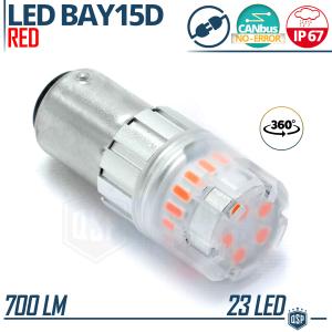 1 Lampadina LED P21/5W - BAY15D CANbus ROSSA | Luce Intensa e "Diffusa" | 700 LUMEN 