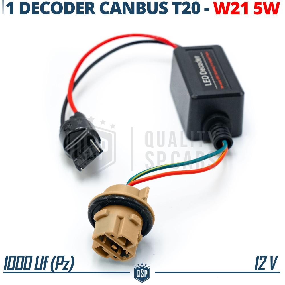 2 CANbus RESISTORS T20 W21W for Led Bulbs  Warning ERROR FREE Canceller  Anti-Flicker Decoder