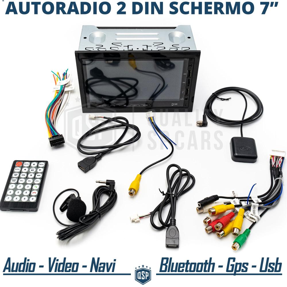 Radio de Coche 2 DIN Bluetooth, con Pantalla 7 CARPLAY Android e iOS,  Navegador GPS, USB