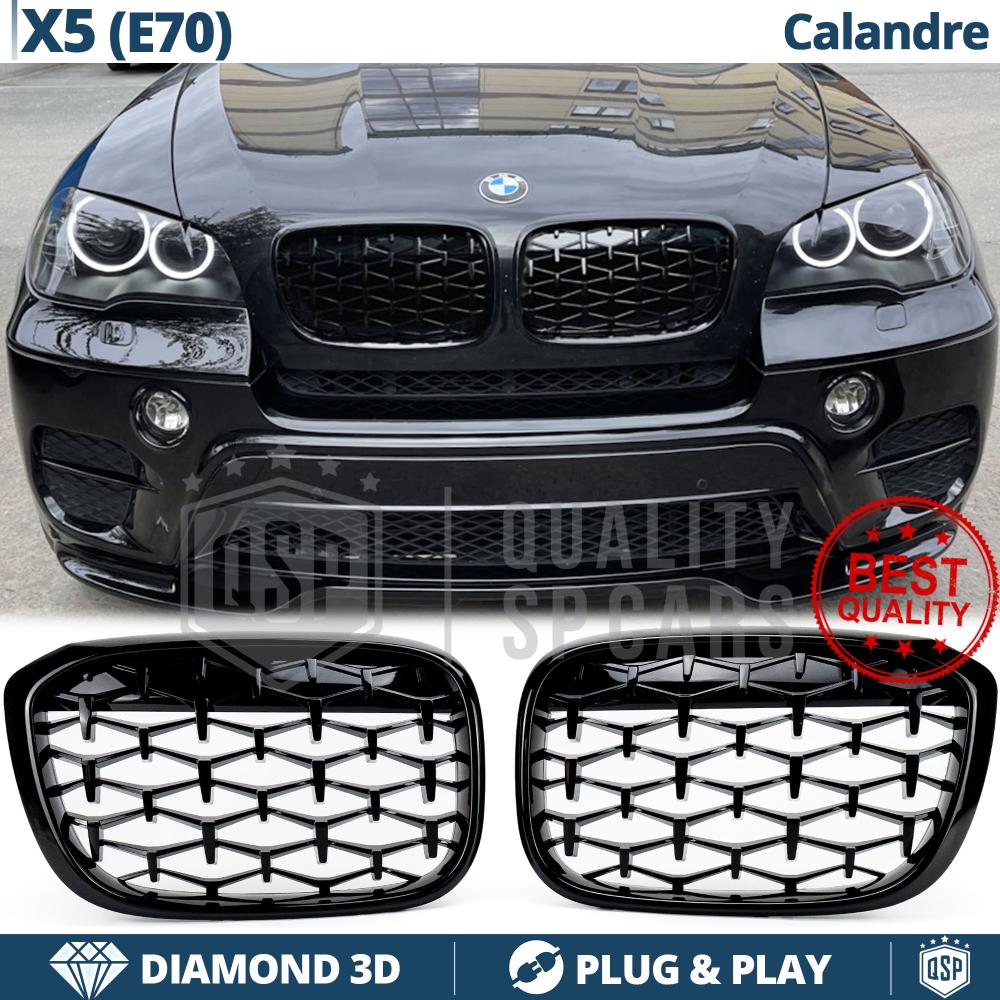 Front GRILLE for BMW X5 (E70), Diamond 3d Design | Glossy Black Grill  Tuning M
