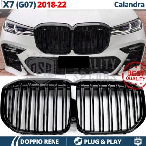 REJILLA Delanteras para BMW X7 G07 (18-22), Doble Pasillo | Negro Brillante Tuning M