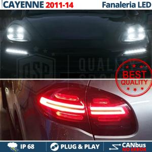 LED HEADLIGHTS For Porsche Cayenne 2 (958) 10-14 FRONT + REAR | Lights Transformation into Model 2018