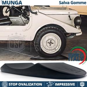 Black TIRE CRADLES Flat Stop Protector, for Audi DKW Munga | Original Kuberth MADE IN ITALY