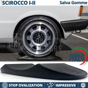 Black TIRE CRADLES Flat Stop Protector, for Volkswagen Scirocco 1, 2 | Original Kuberth MADE IN ITALY