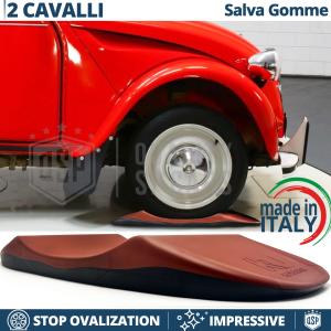 Cuscini SALVA GOMME Anti-ovalizzanti Rossi, per Citroen 2CV | Originali Kuberth MADE IN ITALY