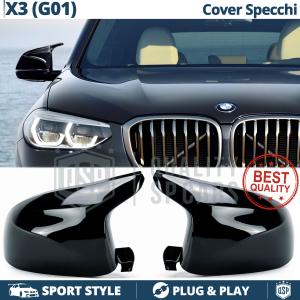Side MIRROR CAPS for Bmw X3 G01 (17-21), Glossy Black Thick Replacement Covers | Lifetime Warranty