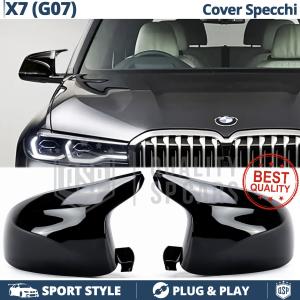 Side MIRROR CAPS for Bmw X7 G07 (18-22), Glossy Black Thick Replacement Covers | Lifetime Warranty
