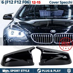 Side MIRROR CAPS for Bmw 6 Series F12 F13 F06 (11-15) | Glossy Black Thick Covers | Lifetime Warranty