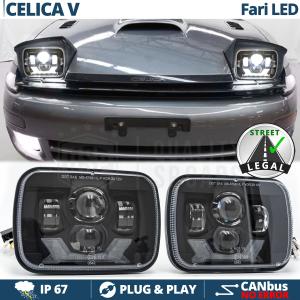 Front Full LED HEADLIGHTS for Toyota Celica 5 T180, APPROVED, Powerful White Light 6500K | PLUG & PLAY