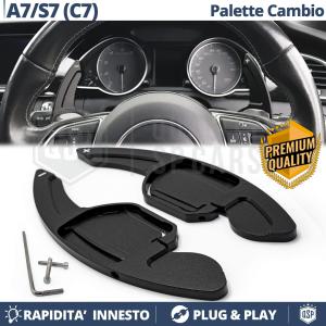2 Steering Wheel Paddle Shift for AUDI A7 (C7) | Black Aluminum Paddle Shifters Extension 